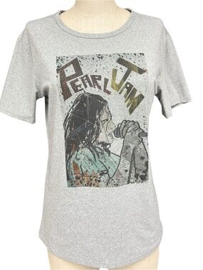 Pearl Jam Gray Graphic Band Tee Size Small
